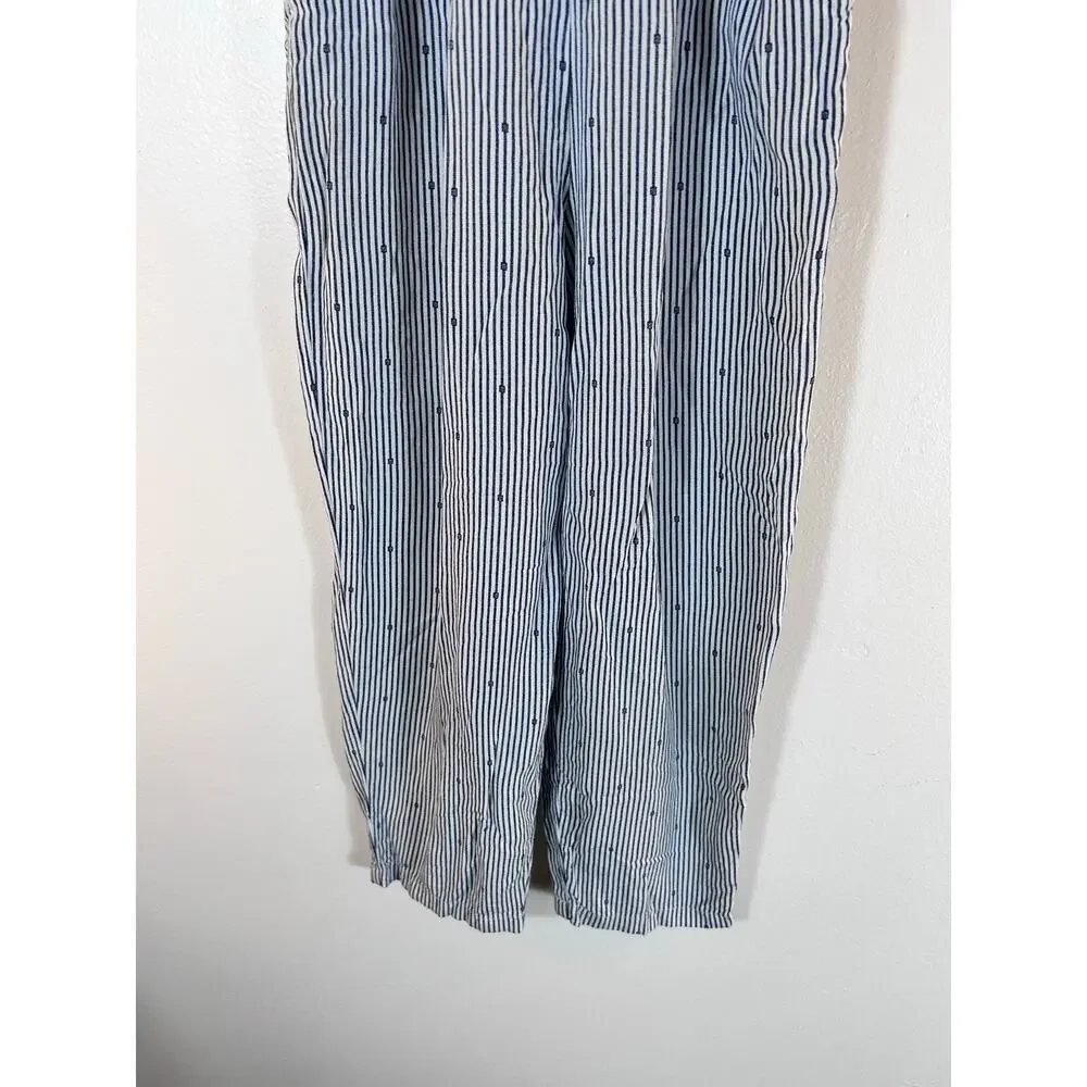 OLD NAVY Girl’s Striped Ruffle Cap Sleeve Jumpsuit / Size: S 6-7